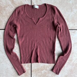 Ribbed Long Sleeve Top